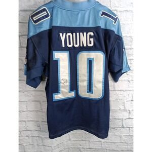 Vince Young #10 Reebok Size 48 Autographed Tennessee Titans Jersey